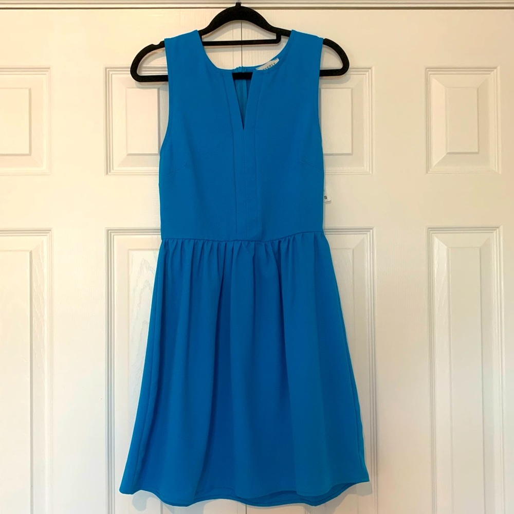 Everly blue sleeveless babydoll dress small